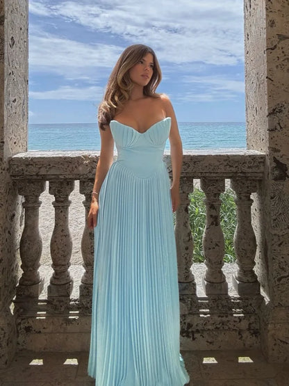 Pleated Maxi Dress