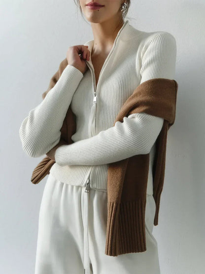 | Cotton Double-Zip Knit