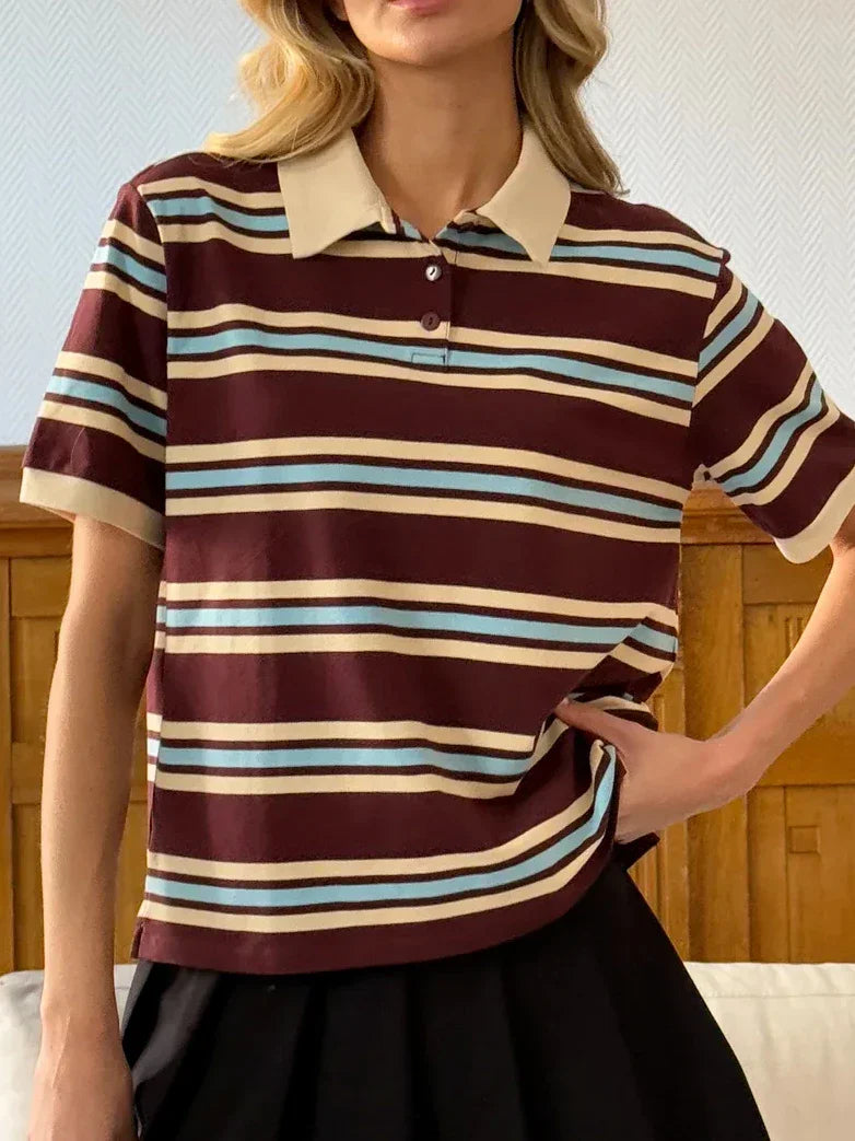 | Stripe Polo Tee