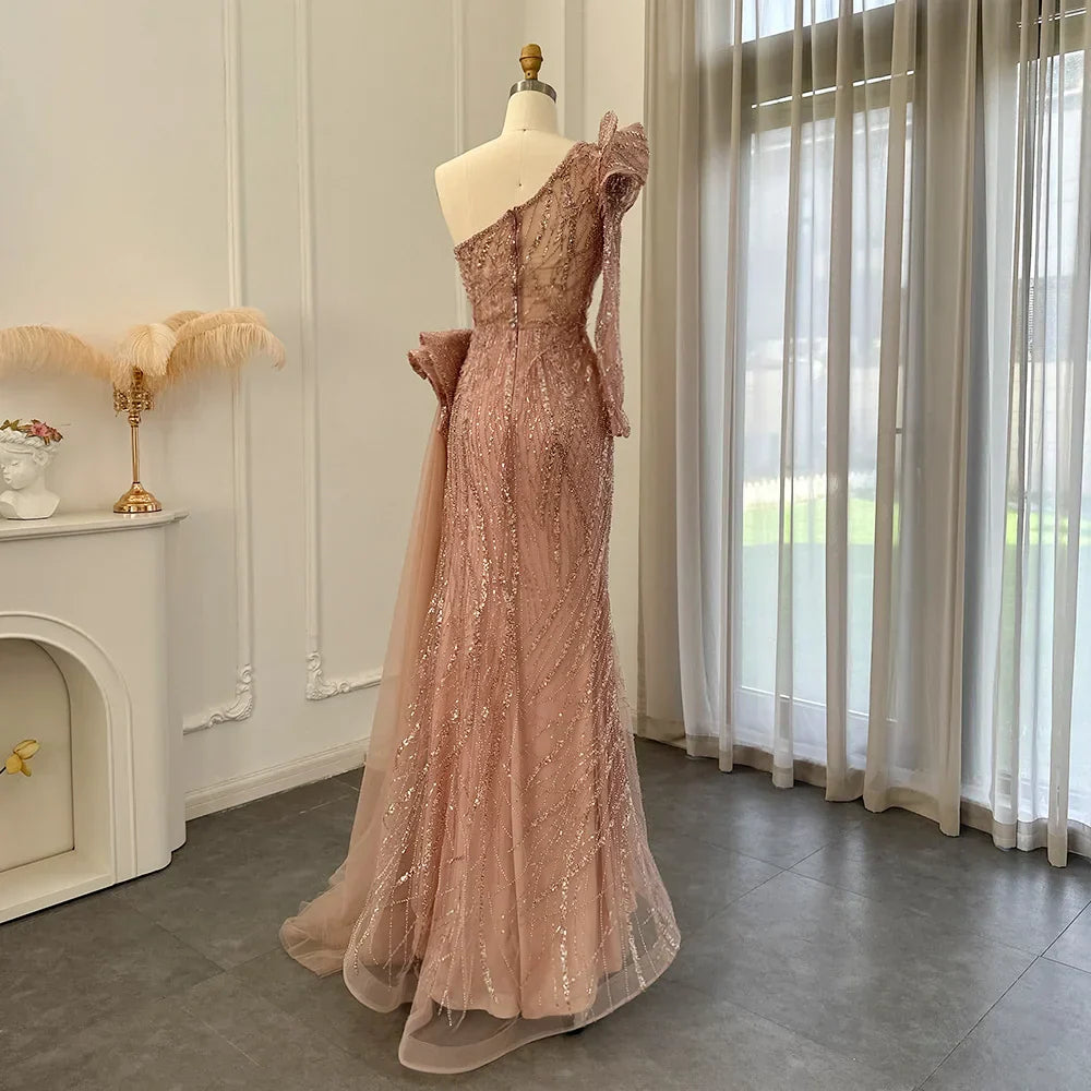 One-Shoulder Side Slit Mermaid Formal Dresses