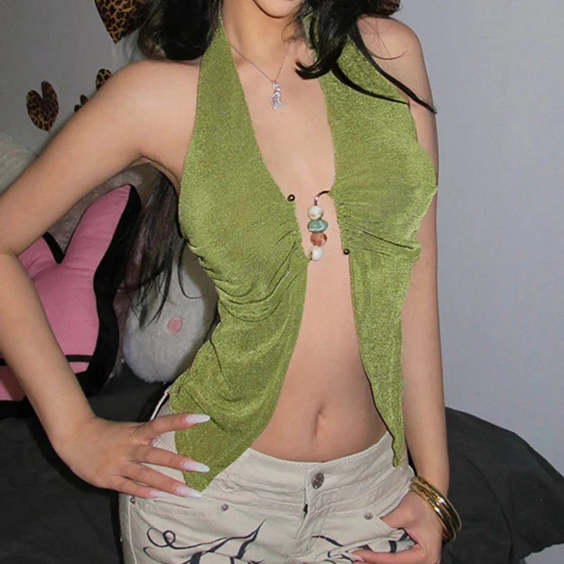 Twist Knot Bandeau Knit Top