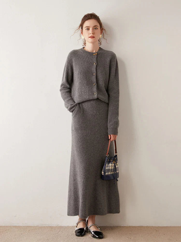 | Cashmere Button Cardigan