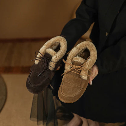 | Suede Wool Moc Boots