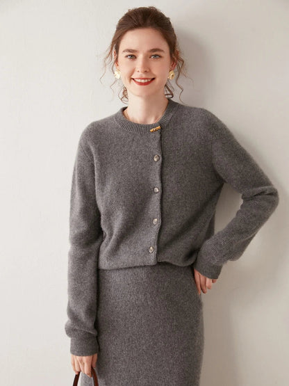 | Cashmere Button Cardigan