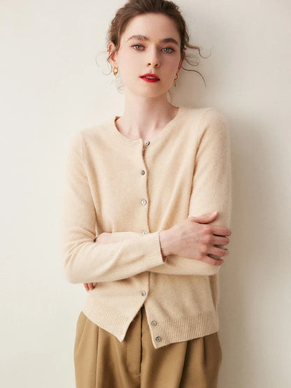 | Cashmere Crew Cardigan