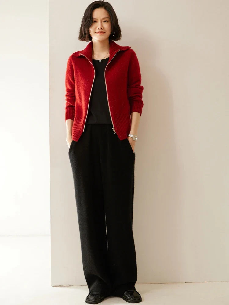| Cashmere Zip Cardigan