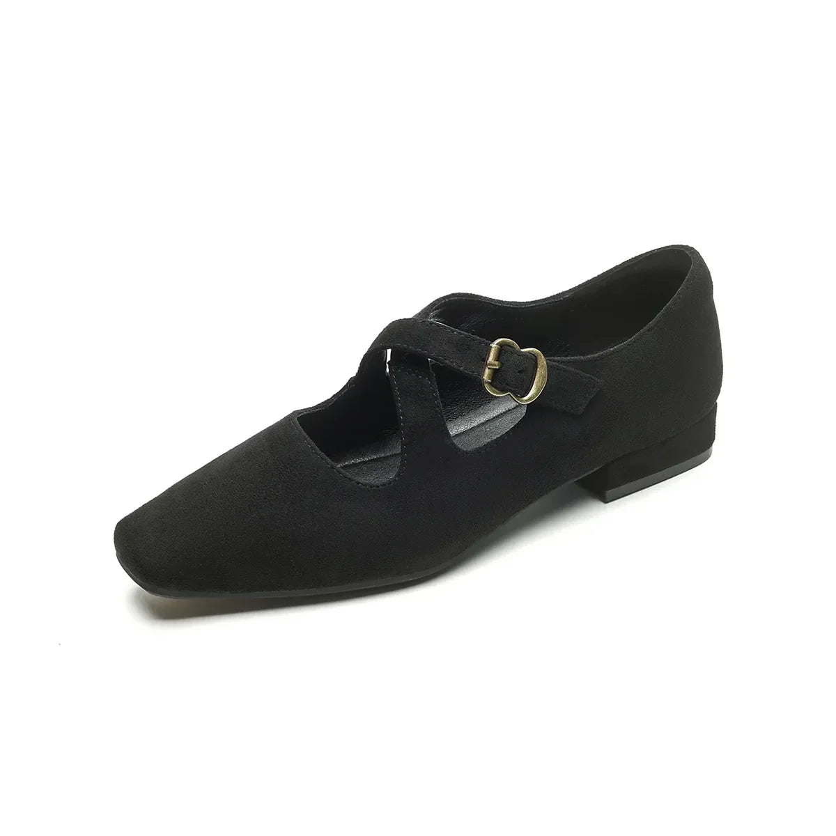 | Buckled Suede Mule