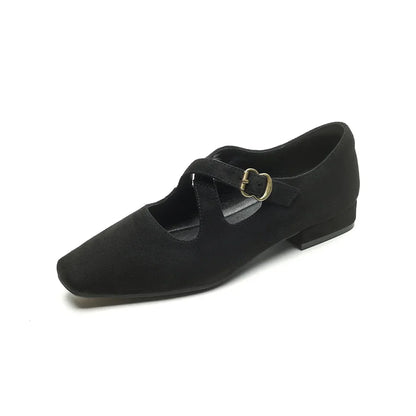 | Buckled Suede Mule