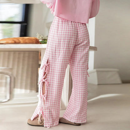 | Checkered Cotton Trousers