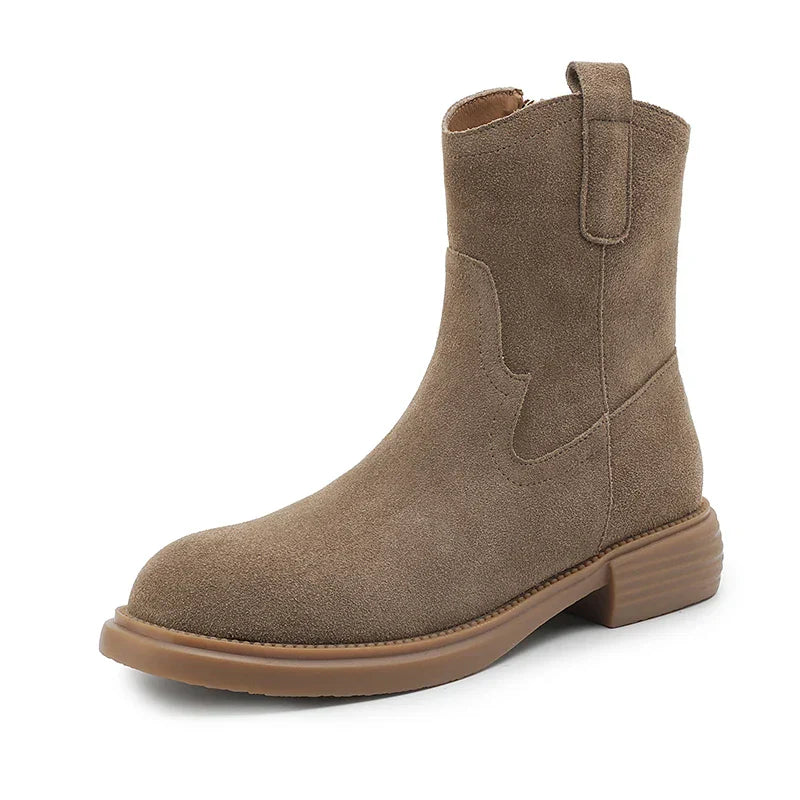 | Leather Zipper Boots