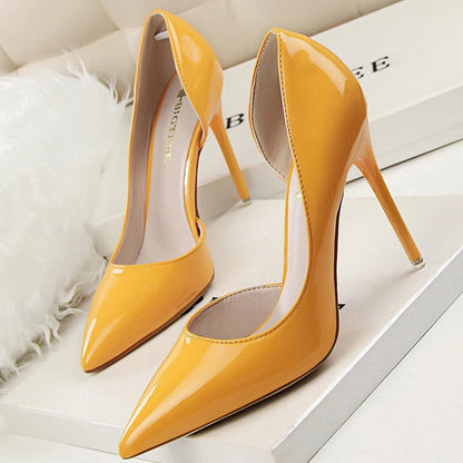 Patent Leather High-heels Classic Pumps for Women Wedding Shoes