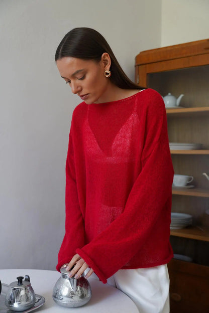 | Relaxed Crewneck Sweater