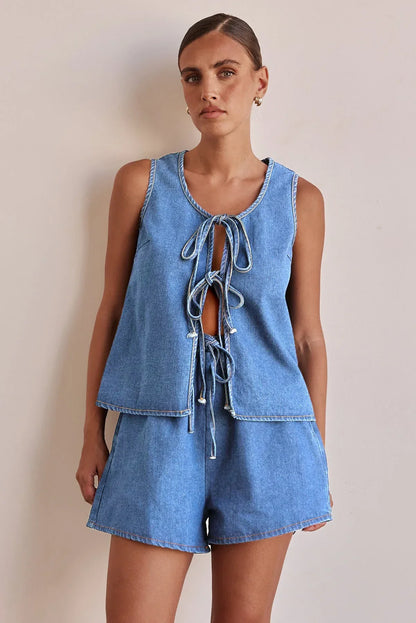 | Denim Tie Set