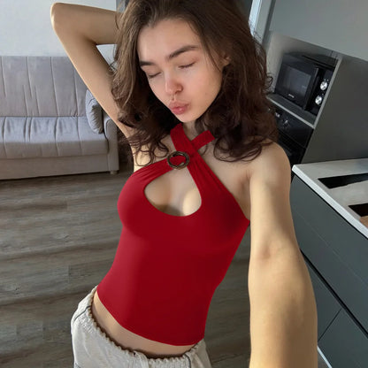 Star Patch Bandeau Knit Top
