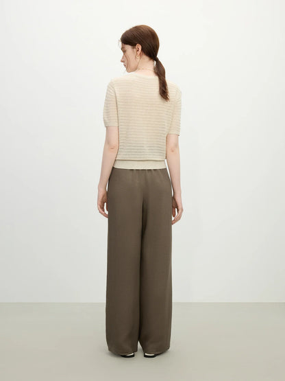 Crochet Knit Linen Vacation Cardigan