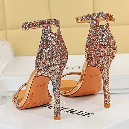 Sparkle Sequins Stiletto Heels Women Pumps - 10 cm Sexy High Heels