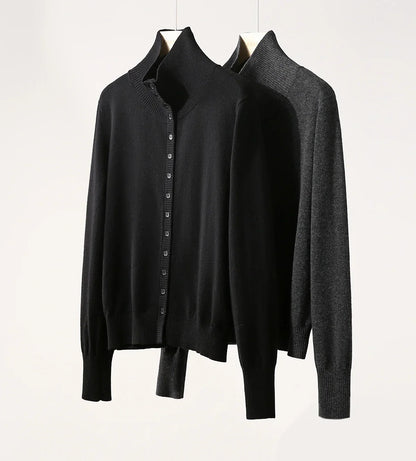 | Cashmere Button Sweater