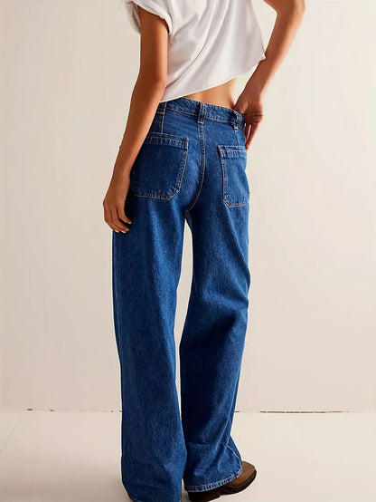 | High-Waist Wide-Leg Denim
