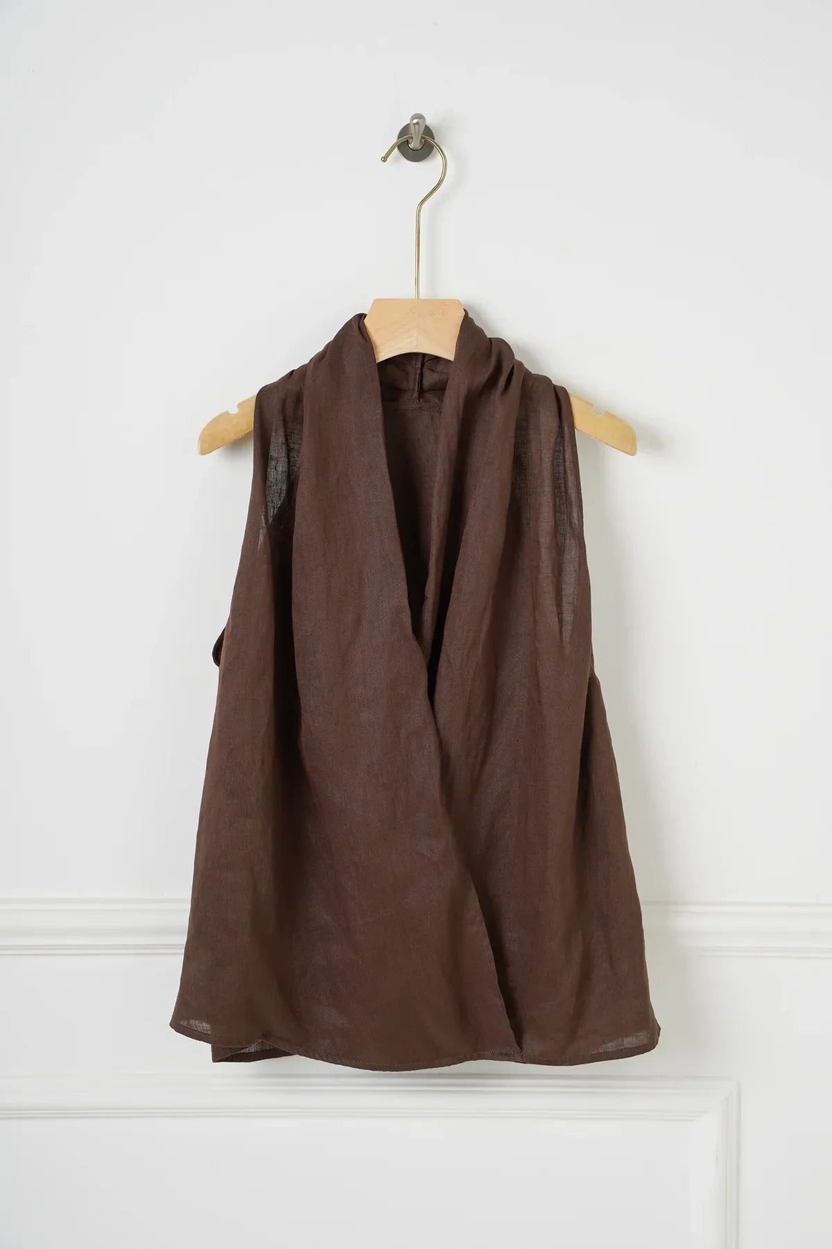 | Drape Linen Vest