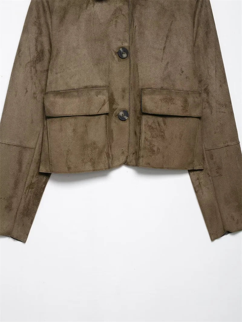 | Suede Cropped Jacket