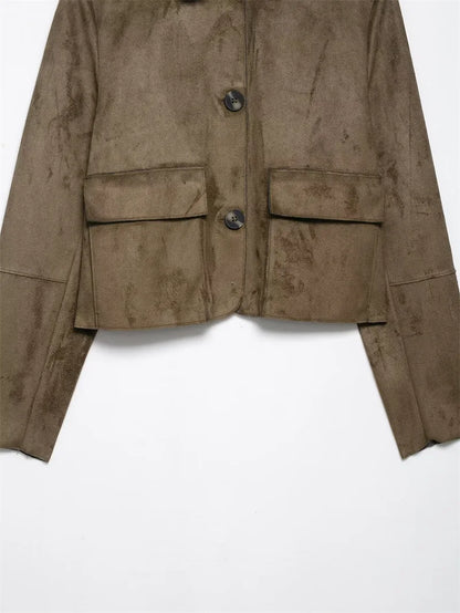 | Suede Cropped Jacket
