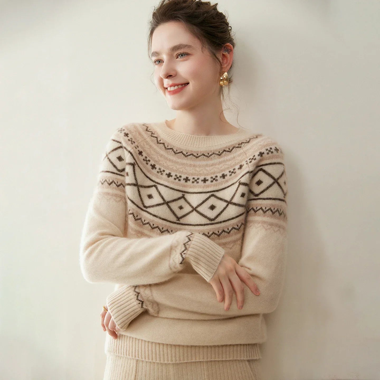 | Alpine Jacquard Cashmere Knit