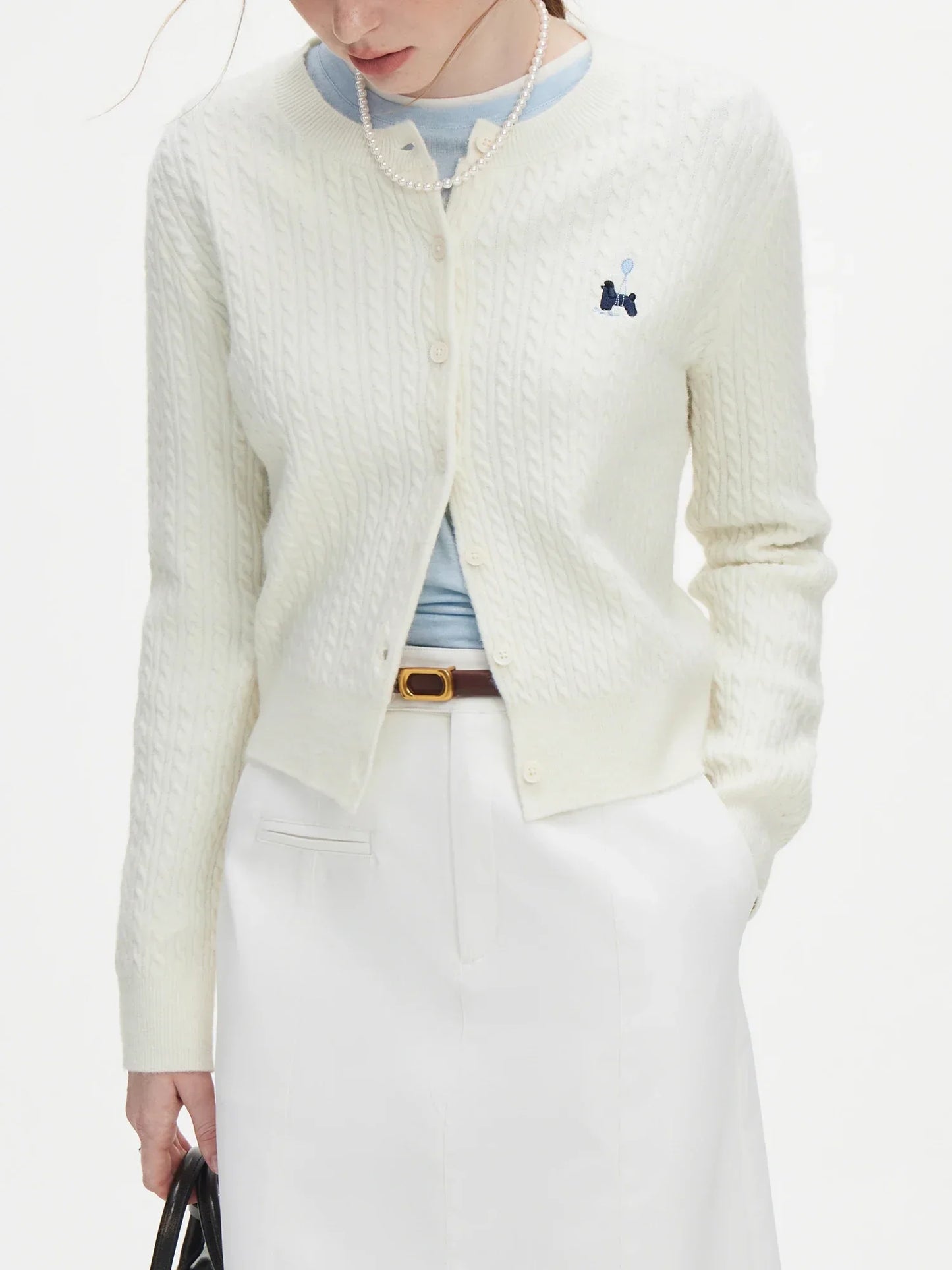 Embroidered Casual Knit Autumn Cardigan