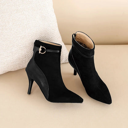 | Suede Pointy Toe Heels
