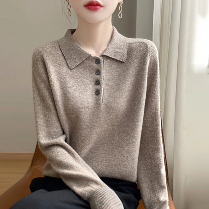 | Wool Polo Sweater
