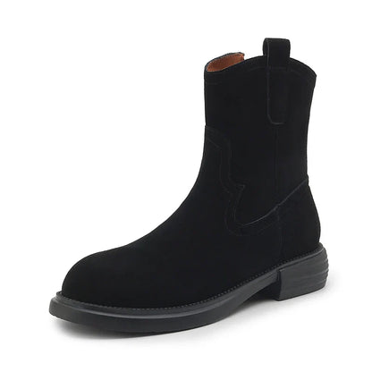| Leather Zipper Boots