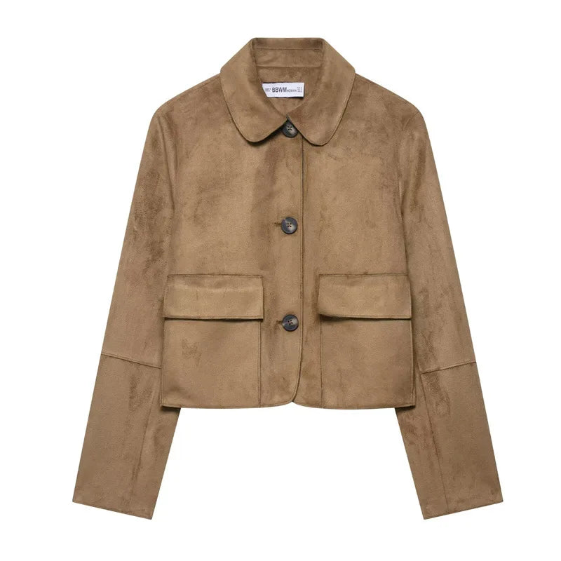 | Suede Cropped Jacket