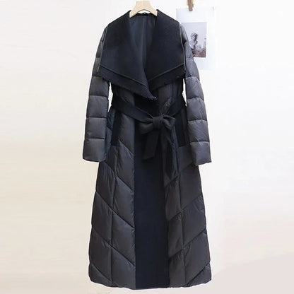 | Wool-Trim Down Coat
