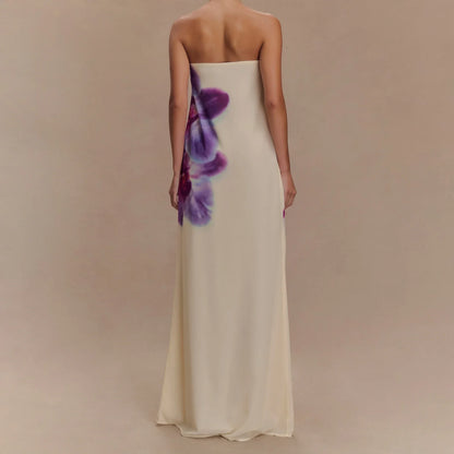 Strapless Tie-dye A-Line Vacation Dress
