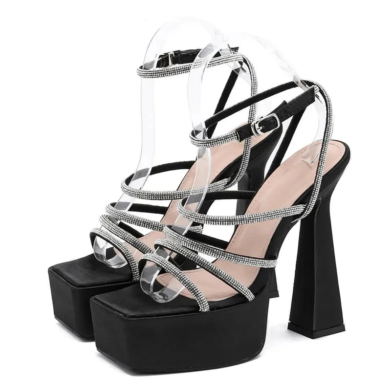 Pink Women Sexy 15CM Super High Sandals - Pink 15CM High Heel Sandals