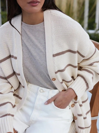 | Organic Striped Cardigan