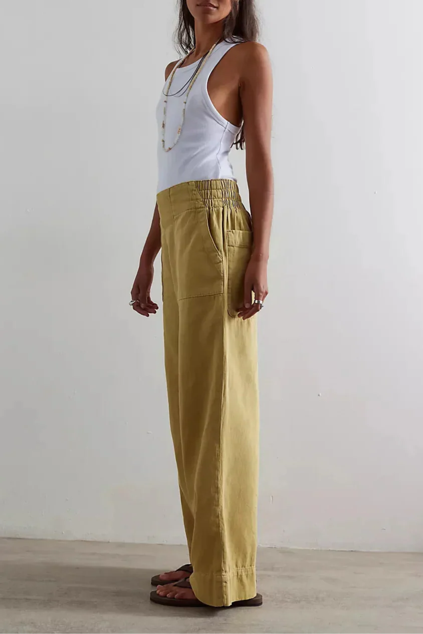 | Wide-Leg Denim Jeans