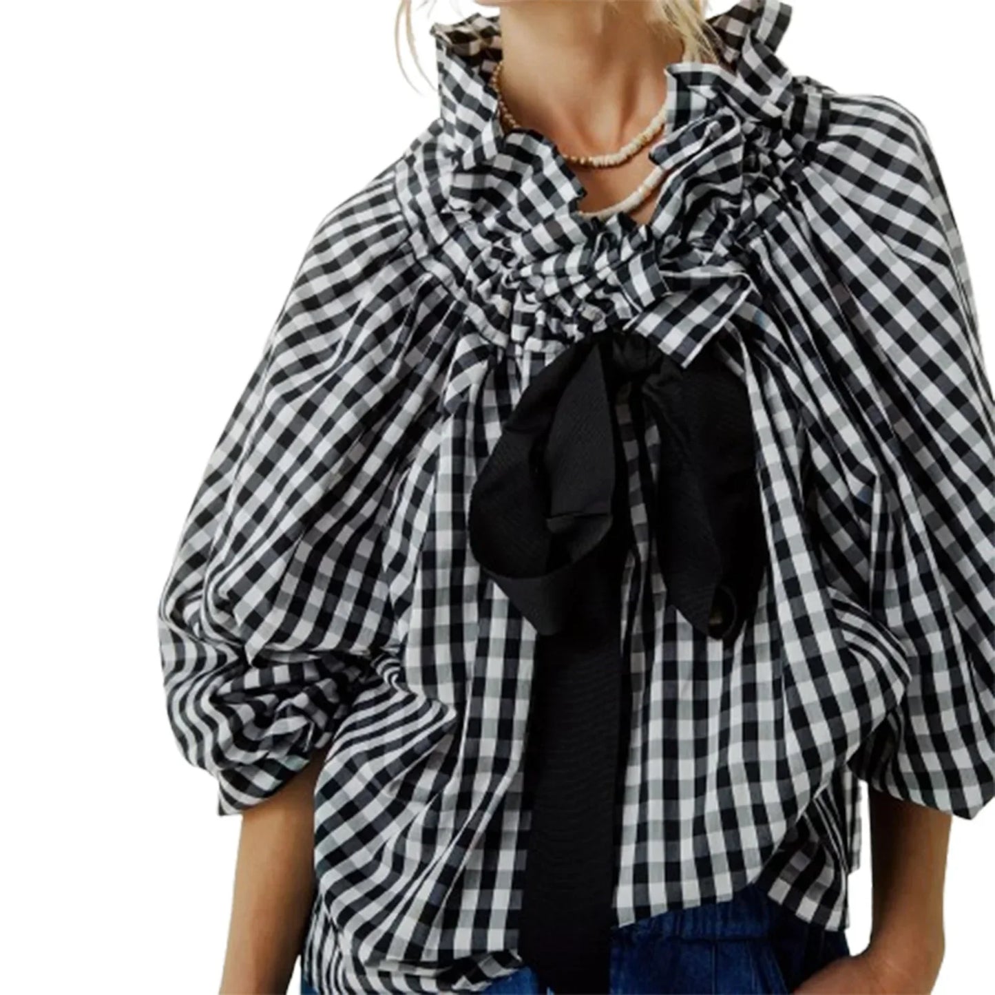 | Puffed Cotton Blouse