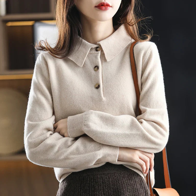 | Wool Polo Sweater