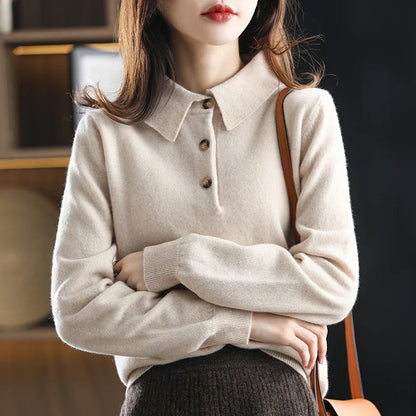| Wool Polo Sweater