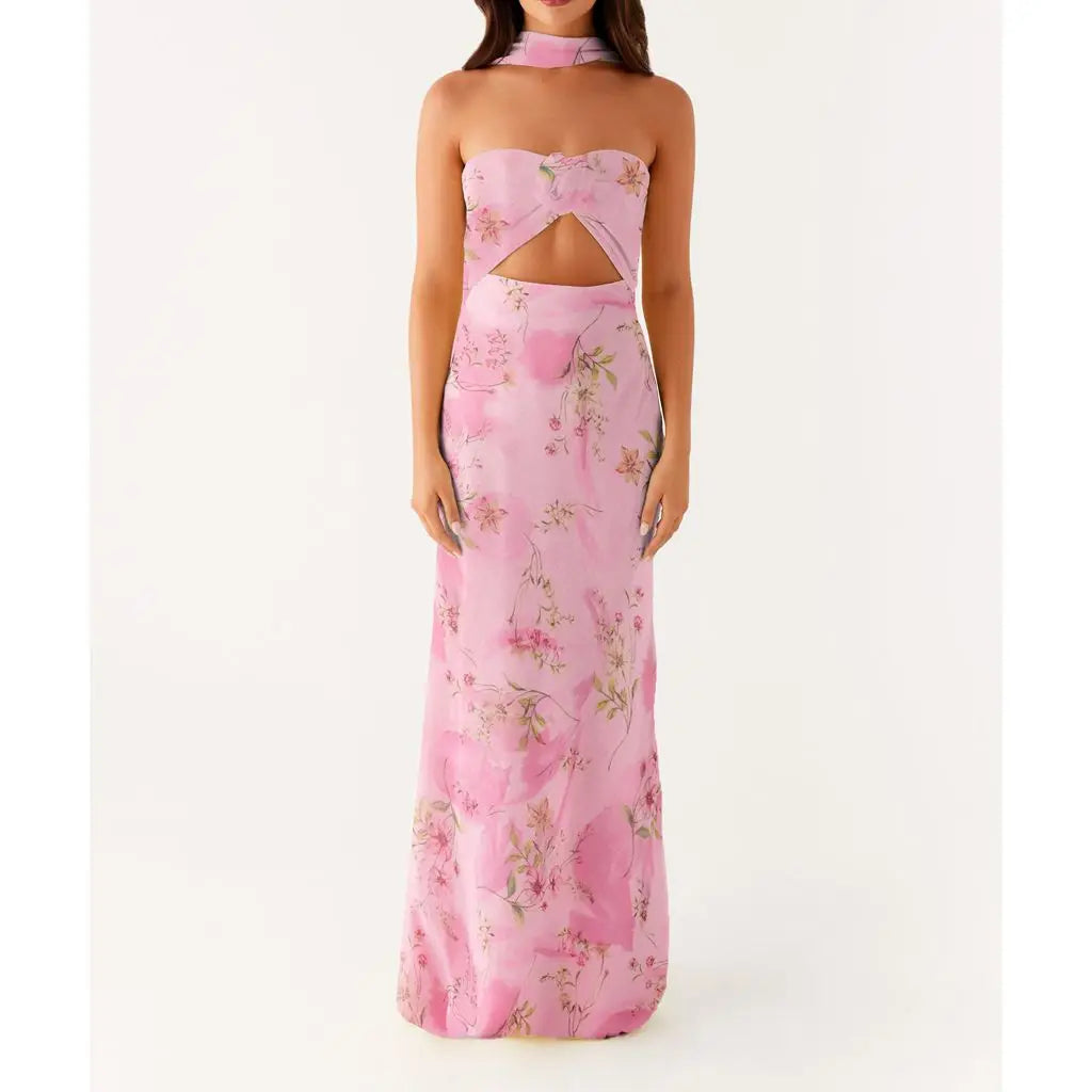 3D Flower Off Shoulder Mermaid Vacation Dress