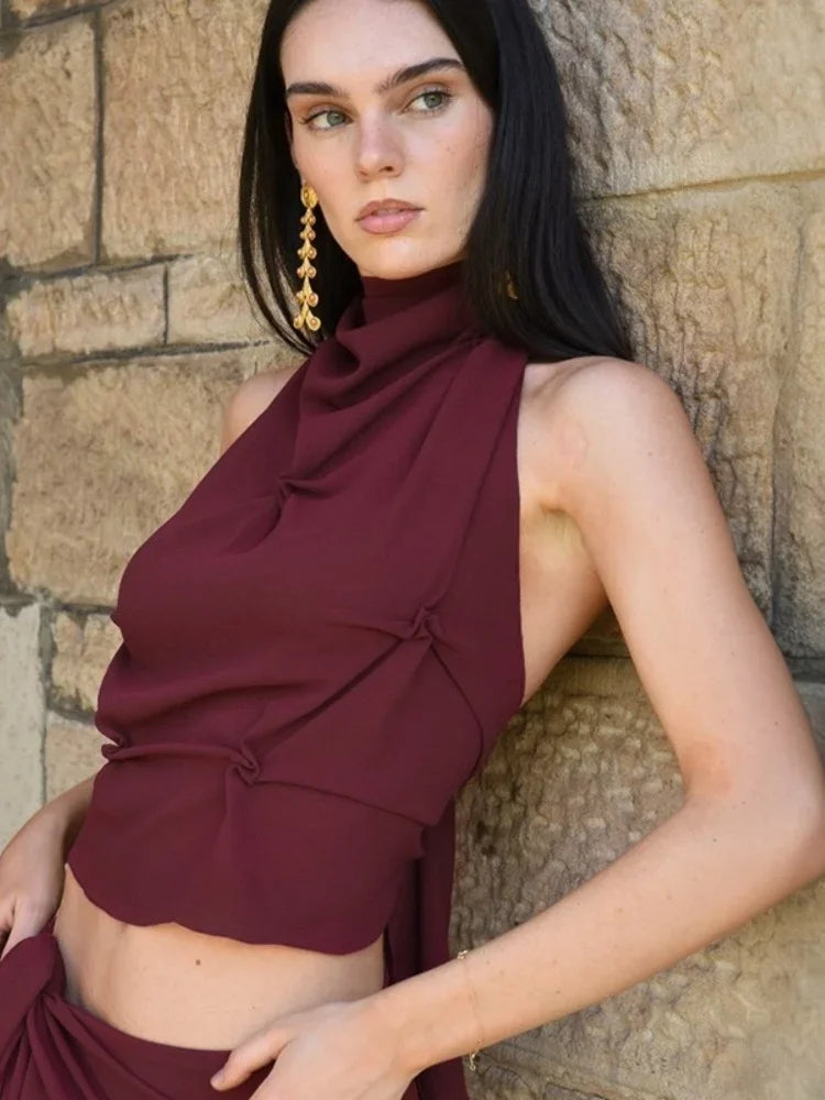 | Tie-Back Halter Top