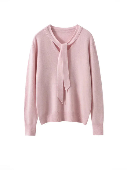 | Cashmere Pullover with Scarf Collar