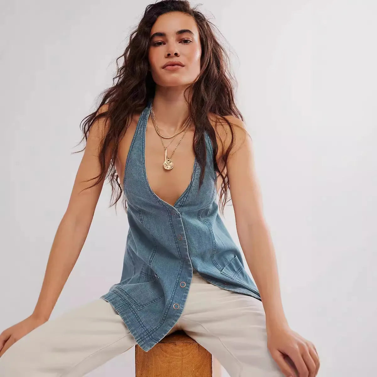 | Deep Denim Halter