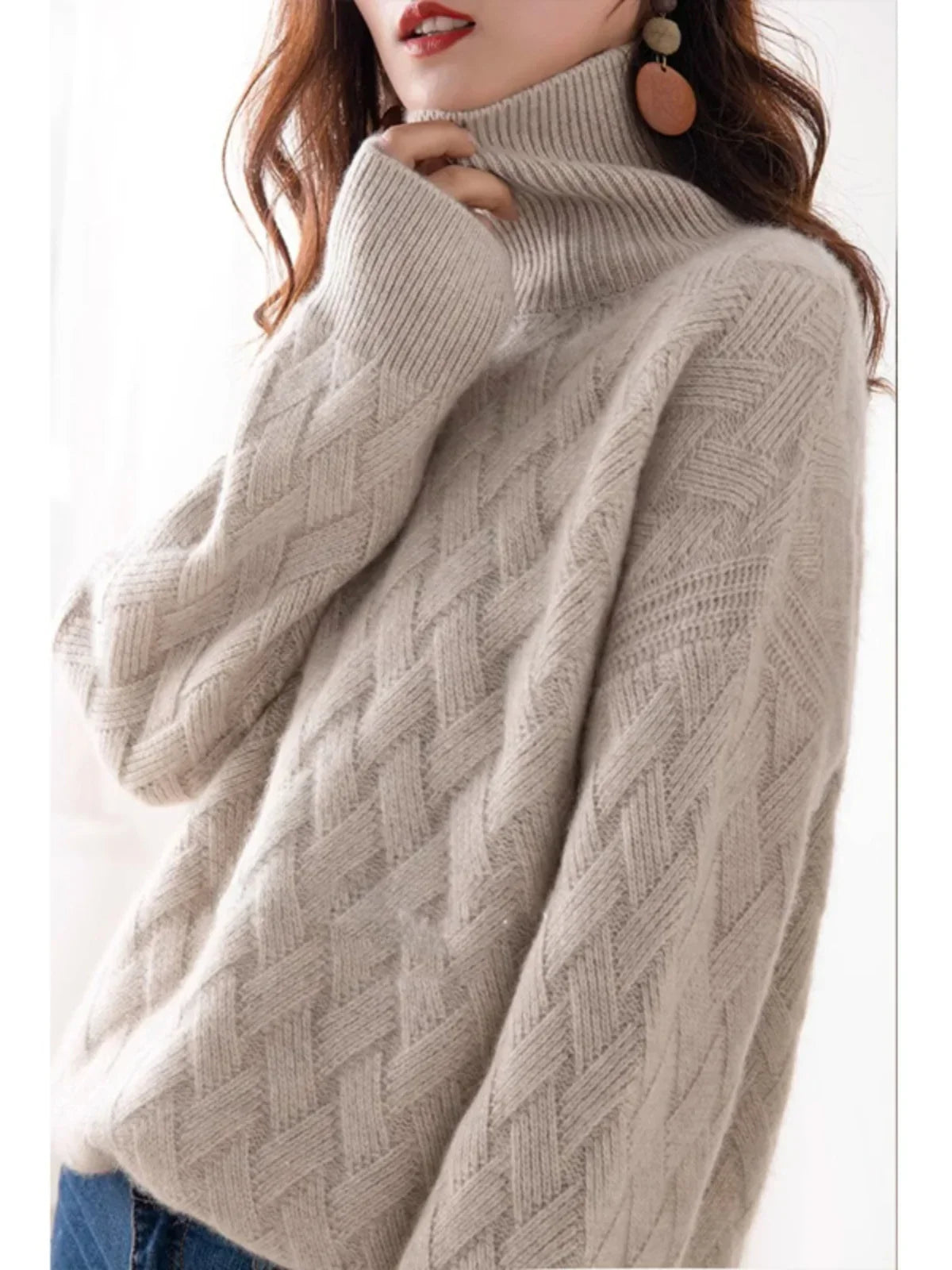 | Cable Turtleneck Sweater