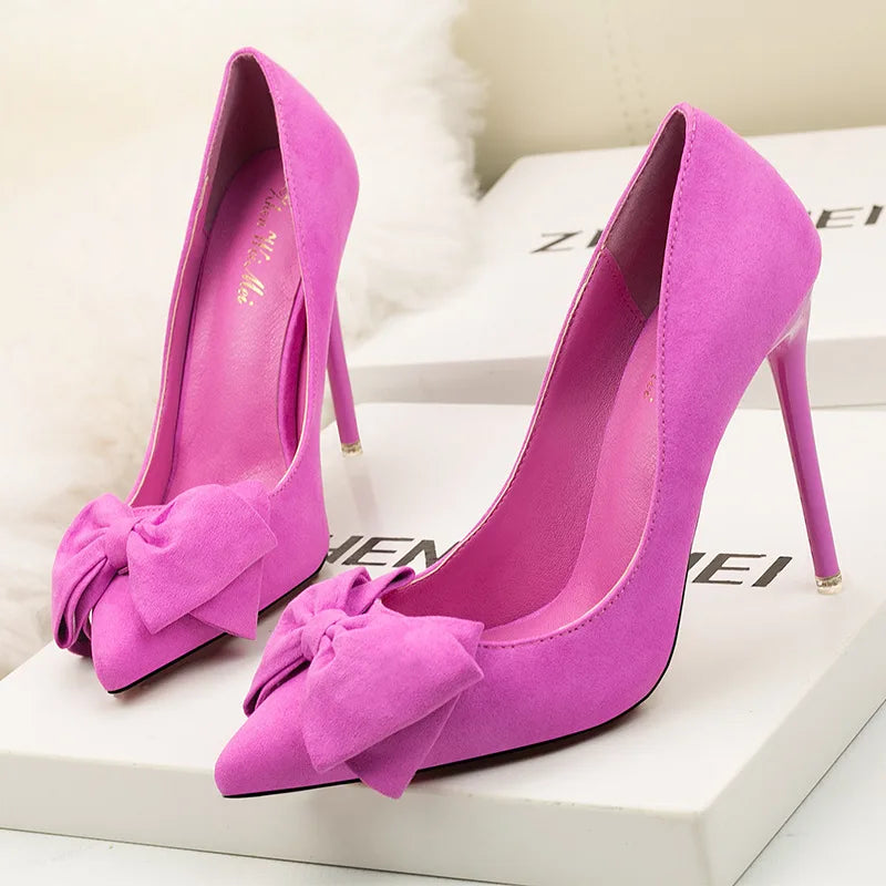 Suede Stiletto Heels for Women - Fashionable Office Shoes