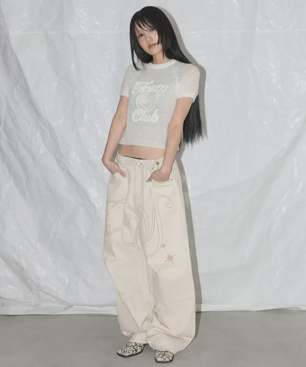 Washed Wings Baggy Denim Pant