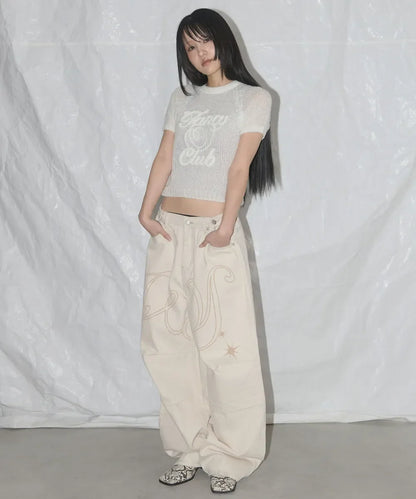 Washed Wings Baggy Denim Pant