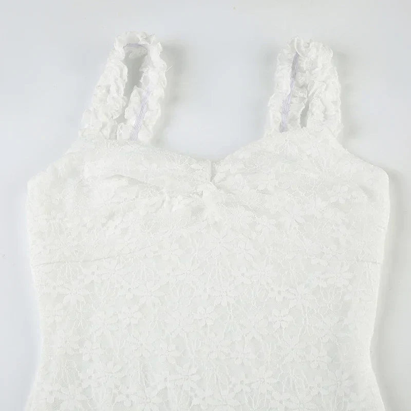 Off Shoulder Lace Ruffle Sleeve Fishtail Lace Maxi Dress