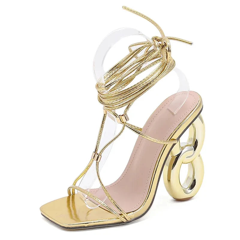 Hollow Out High Heel Sandals for Women, Summer Fashion