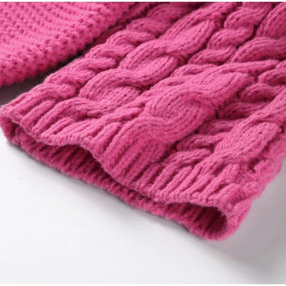 Loose Twist Knitted Sweater Pullover Women Oversize O-neck Long Batwing Sleeve Female Pullovers 2025 Autumn Winter Lady Sweaters